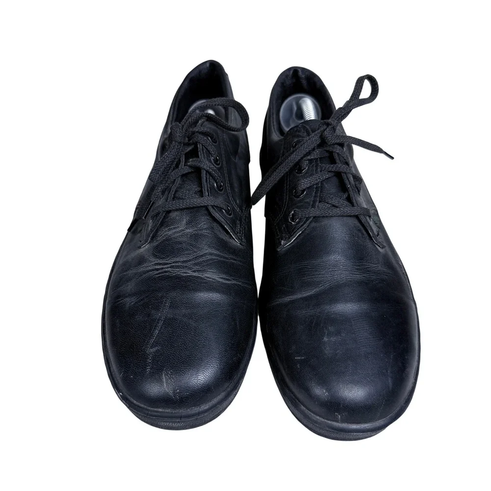 Thorogood Postal Oxford Shoes Mens 10 Black Leather Vibram Sole Made In USA